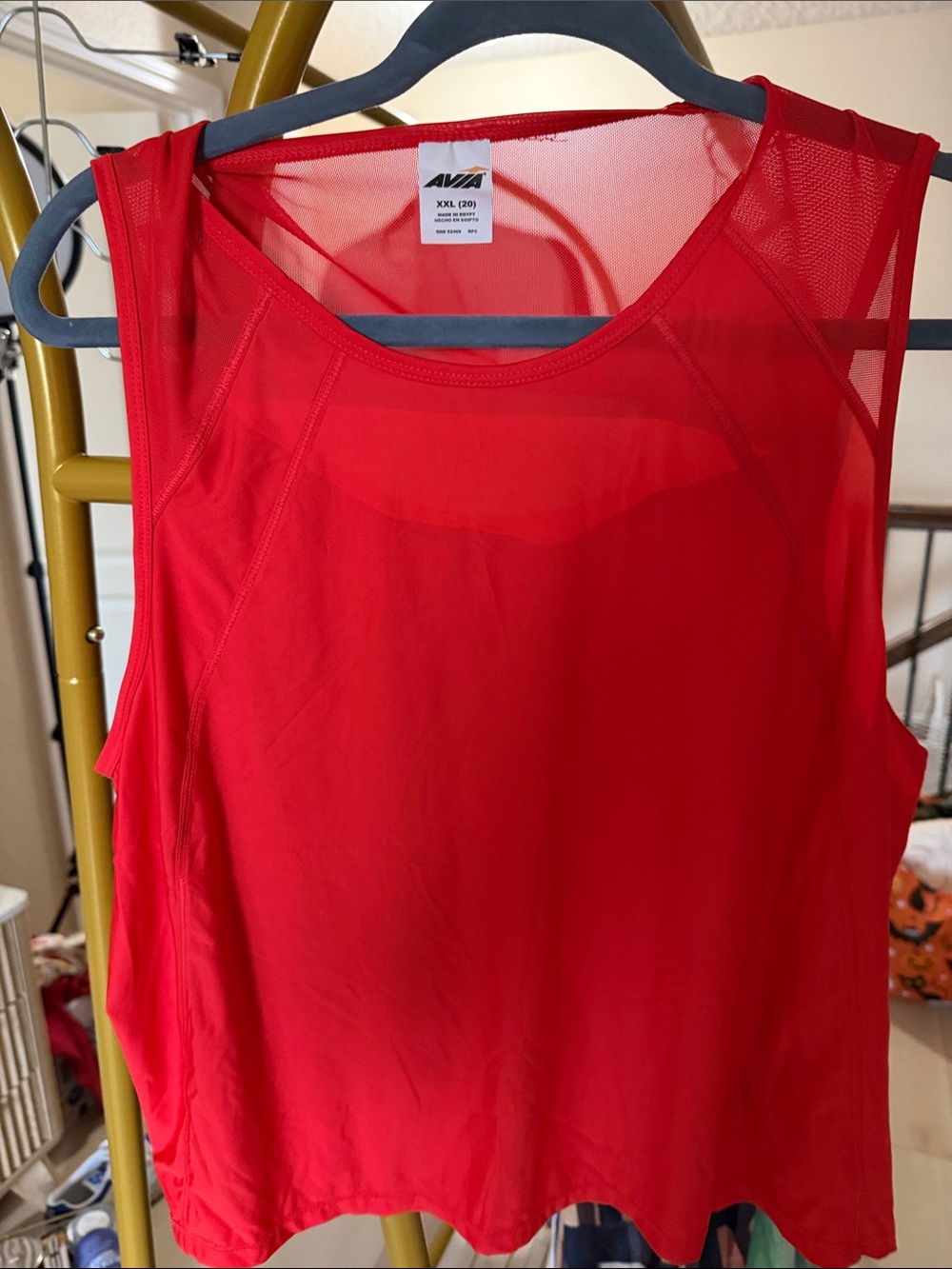 Avia Red Mesh Performance Tank
